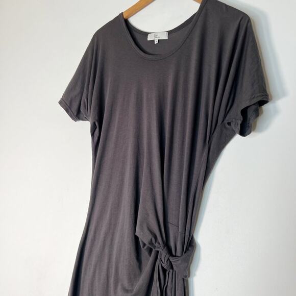 Front Row Shop Grey Twist-front Tee T-shirt Shirt Dress - Picture 4 of 12